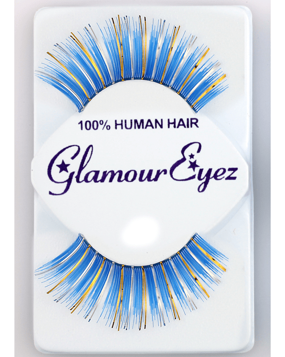 Sepia Blue with Gold Eyelash C20 - MaxWigs