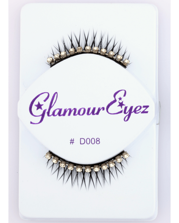 Sepia Small Black with Gems Eyelash D008 - MaxWigs