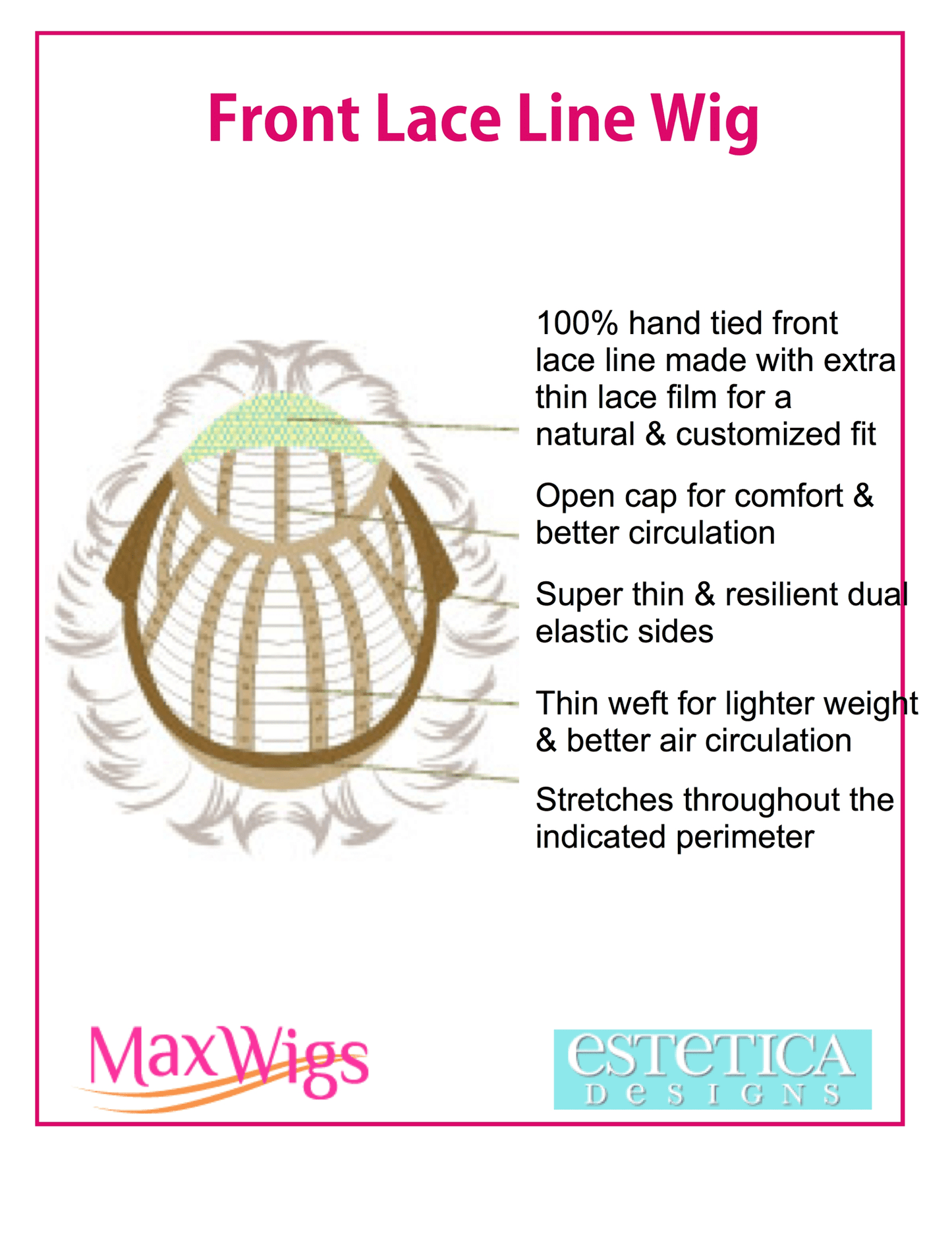 Estetica Designs Lily - Front Lace Line - MaxWigs