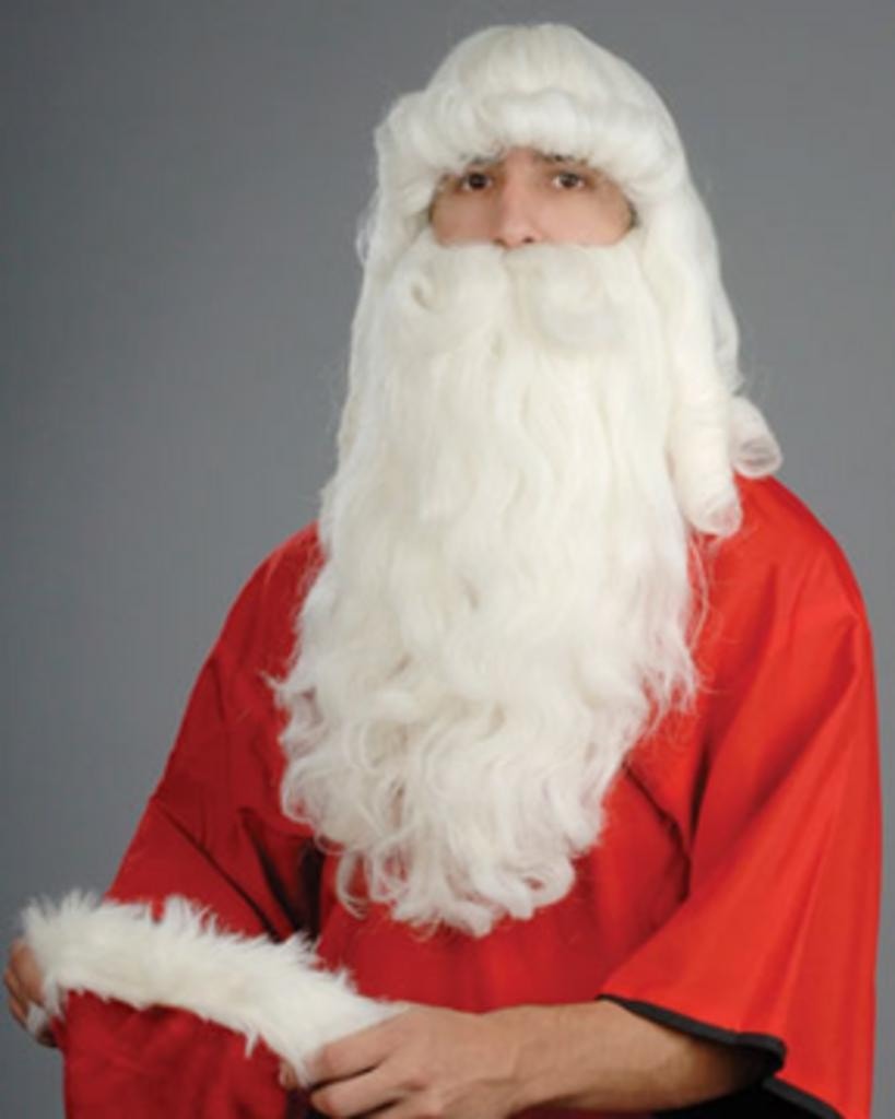 Santa Deluxe by Enigma Costume Wigs, costume santa wig, santa beard, santa wig, santa mustache, santa eyebrows, christmas wigs, st. nicholas wig, st nicholas beard, santa beard set, wig and beard for santa
