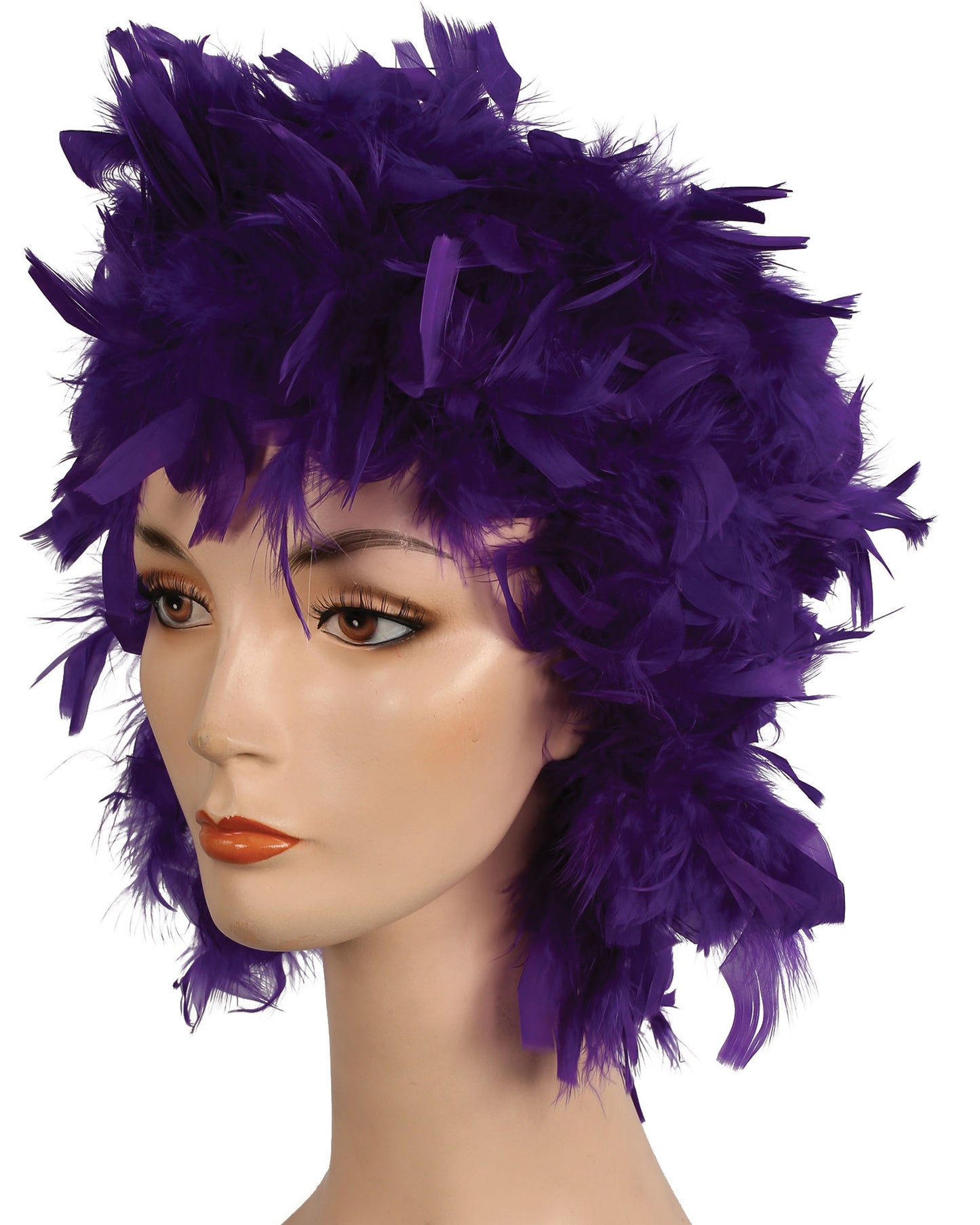 Feather Clown Showgirl Wig