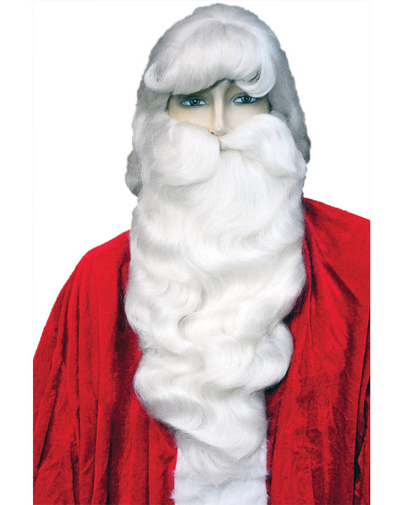 costume santa wig, santa beard, santa wig, santa mustache, santa eyebrows, christmas wigs, st. nicholas wig, st nicholas beard, santa beard set, wig and beard for santa