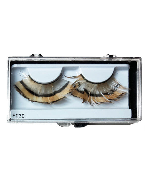 Eyelash Feather Natural Stripe