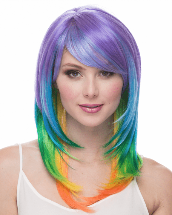 Sepia Pop Rock - MaxWigs, Costume wigs, anime wigs, cosplay wigs, clown wigs, wigs for clowns Pride wigs, rainbow wigs, pride week wigs, wigs for pride, pride week wigs,