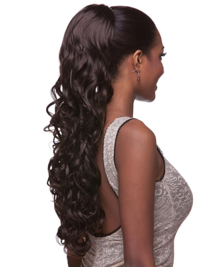 Sepia HP LWL - Curly Long Drawstring Ponytail - MaxWigs