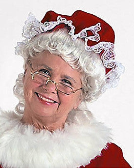 Burgundy Mrs. Claus Mop Hat