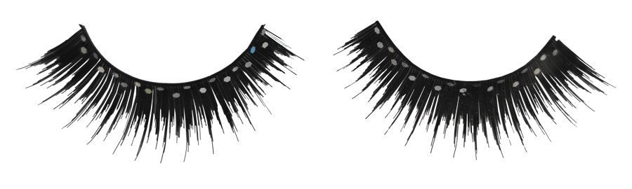 Morris Eyelashes Black Glitter - MaxWigs