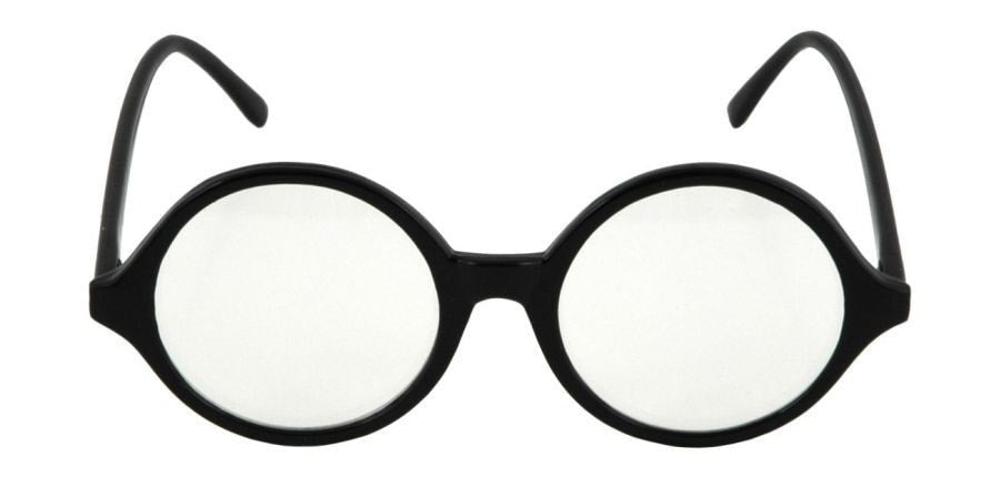Morris Glasses Professor Blk Clr - MaxWigs
