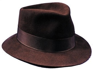 Morris Fedora Dlx Brown Large - MaxWigs