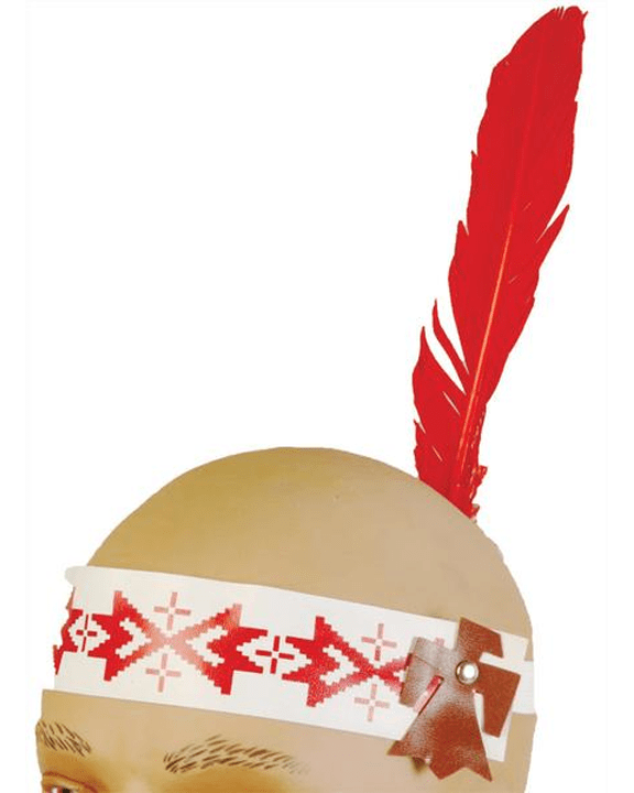 Morris Headband with Single Feather - MaxWigs