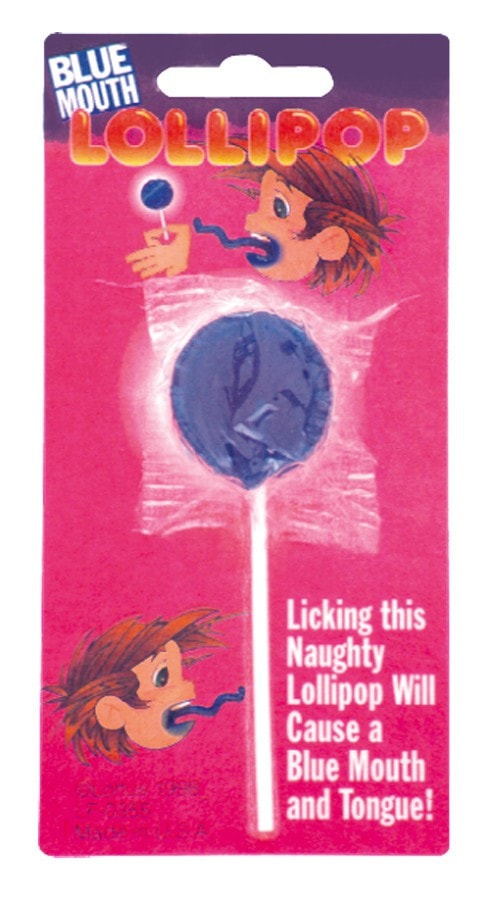 Morris Blue Mouth Lollipop - MaxWigs