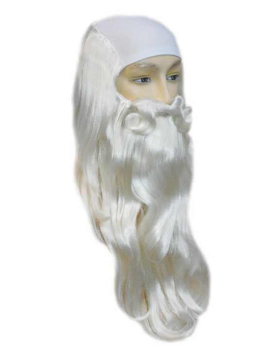 costume santa wig, santa beard, santa wig, santa mustache, santa eyebrows, christmas wigs, st. nicholas wig, st nicholas beard, santa beard set, wig and beard for santa