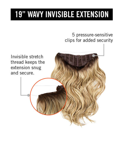 19" Wavy Invisible Extension Hair Extension by HairDo
