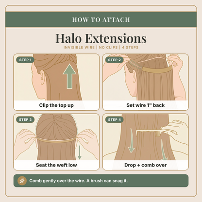 Human Hair Invisible Extension Hair Extension by HairDo