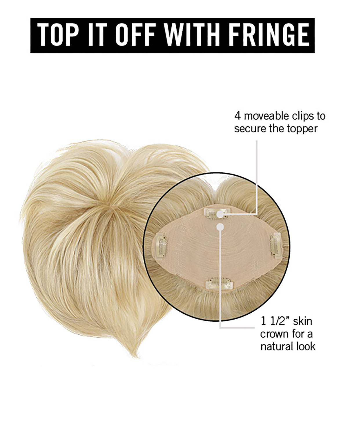 Top It Off with Fringe Hairpiece by HairDo