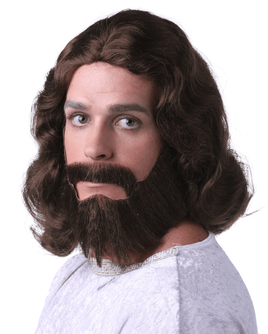 Sepia Biblical Wig & Beard Set - MaxWigs