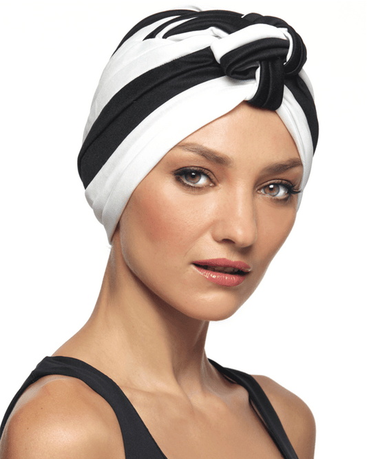 Revlon Striped Poly Turban - MaxWigs