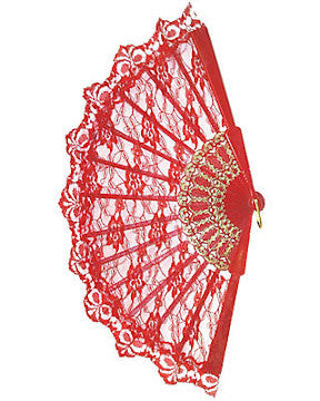Fan Red Lace