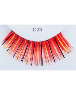 Sepia Red with Gold & Black Eyelash C23 - MaxWigs