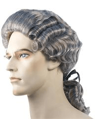 Lacey Costume Discount Colonial Man Washington 18th Century Wig - MaxWigs, Costume wig, theatre wig, theater wig, mens costume wig, cosplay wig, mens cosplay wig ,17th century wig, barrister wig, colonial wig, judge wig