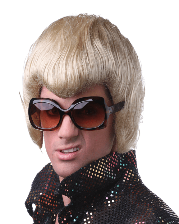 Sepia Elvis Style - MaxWigs, Costume wig, theatre wig, theater wig, mens costume wig, greaser wig, elvis wig, mens 50’s wig, mens 1950’s wig, pompadour wig