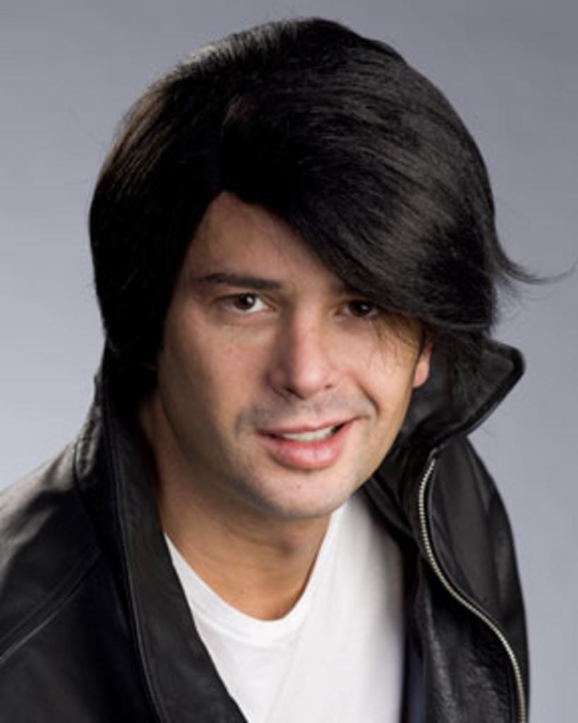 Elvis by Enigma Costume Wigs, Costume wig, theatre wig, theater wig, mens costume wig, greaser wig, elvis wig, mens 50’s wig, mens 1950’s wig, pompadour wig