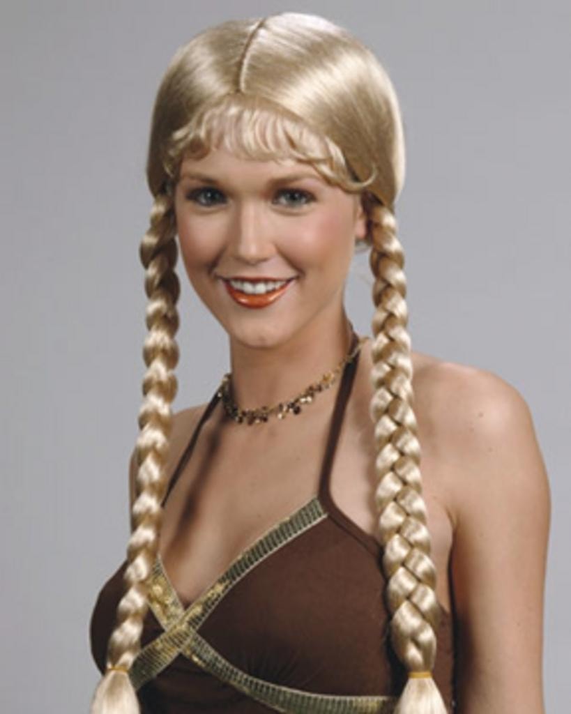 Heidi Long Braids Bangs by Enigma Costume Wigs