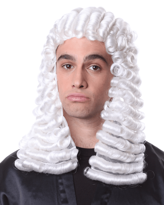 Sepia Judge - MaxWigs Costume wig, theatre wig, theater wig, mens costume wig, cosplay wig, mens cosplay wig ,17th century wig, barrister wig, colonial wig, judge wig