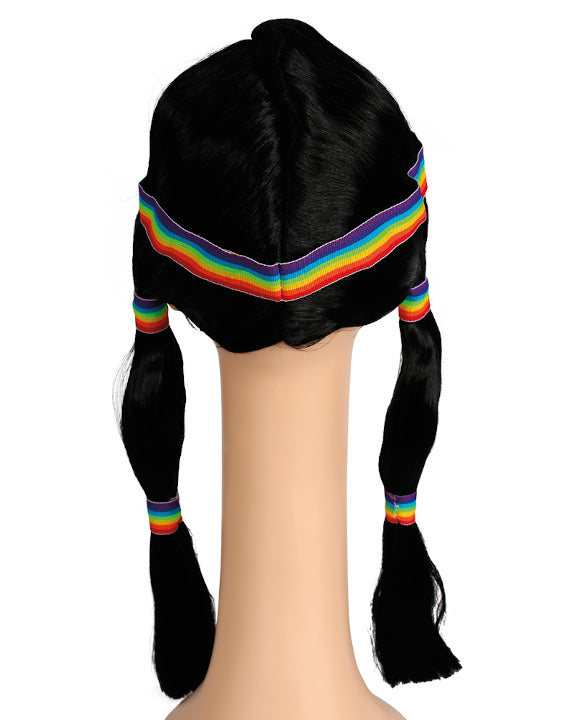 Bargain Indian Girl Wig with Bands