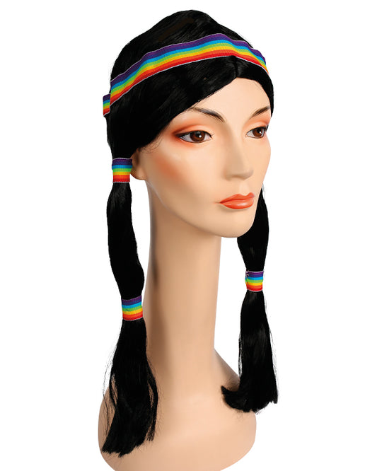 Bargain Indian Girl Wig with Bands