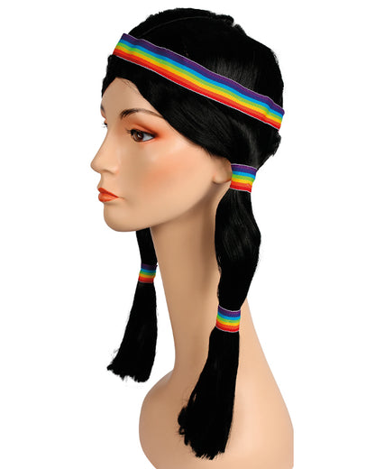 Bargain Indian Girl Wig with Bands