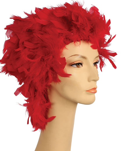 Feather Clown Showgirl Wig