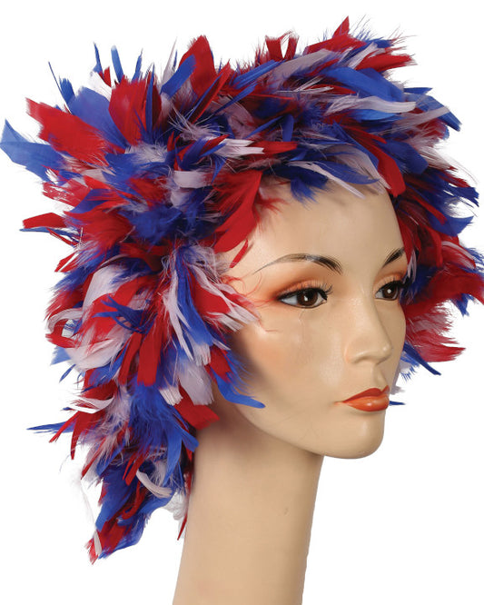 Feather Clown Showgirl Wig