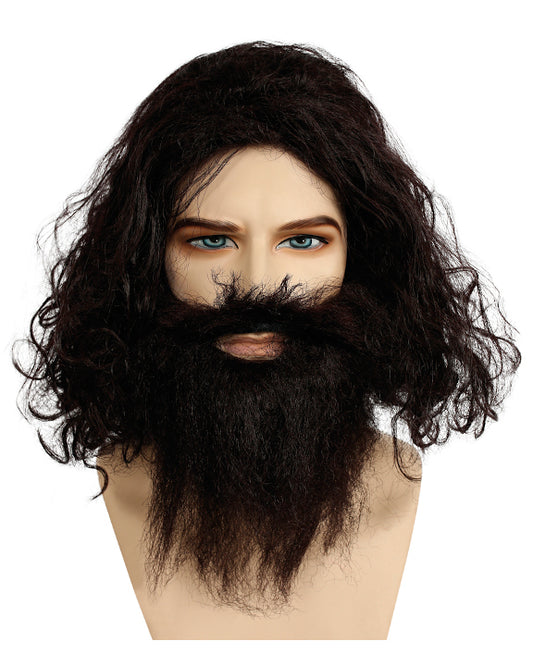 Caveman Geico Costume Wig & Beard Set