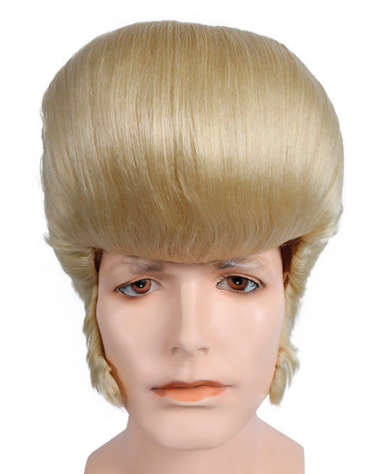 Costume wig, theatre wig, theater wig, mens costume wig, greaser wig, elvis wig, mens 50’s wig, mens 1950’s wig, pompadour wig