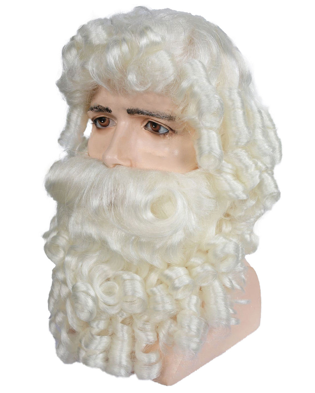 costume santa wig, santa beard, santa wig, santa mustache, santa eyebrows, christmas wigs, st. nicholas wig, st  nicholas beard, santa beard set, wig and beard for santa
