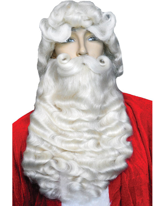 costume santa wig, santa beard, santa wig, santa mustache, santa eyebrows, christmas wigs, st. nicholas wig, st  nicholas beard, santa beard set, wig and beard for santa