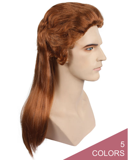 Costume wig, theatre wig, theater wig, mens costume wig, greaser wig, elvis wig, mens 50’s wig, mens 1950’s wig, pompadour wig