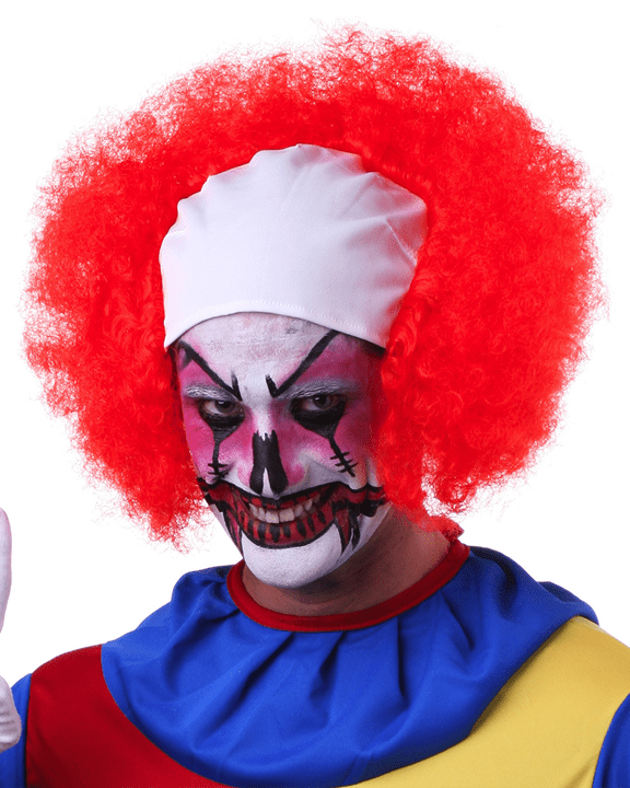 Sepia Curly Bald Clown - MaxWigs