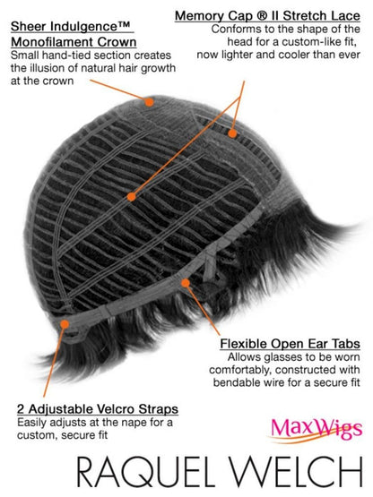 Raquel Welch Knockout Wig Human Hair Mono Top Memory Cap - MaxWigs
