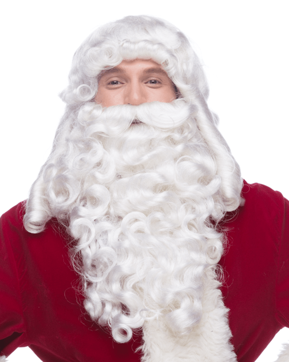 Sepia Santa LX - MaxWigs, costume santa wig, santa beard, santa wig, santa mustache, santa eyebrows, christmas wigs, st. nicholas wig, st  nicholas beard, santa beard set, wig and beard for santa