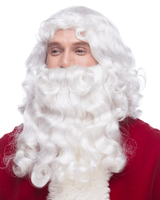 Sepia Santa RX - MaxWigs, costume santa wig, santa beard, santa wig, santa mustache, santa eyebrows, christmas wigs, st. nicholas wig, st  nicholas beard, santa beard set, wig and beard for santa