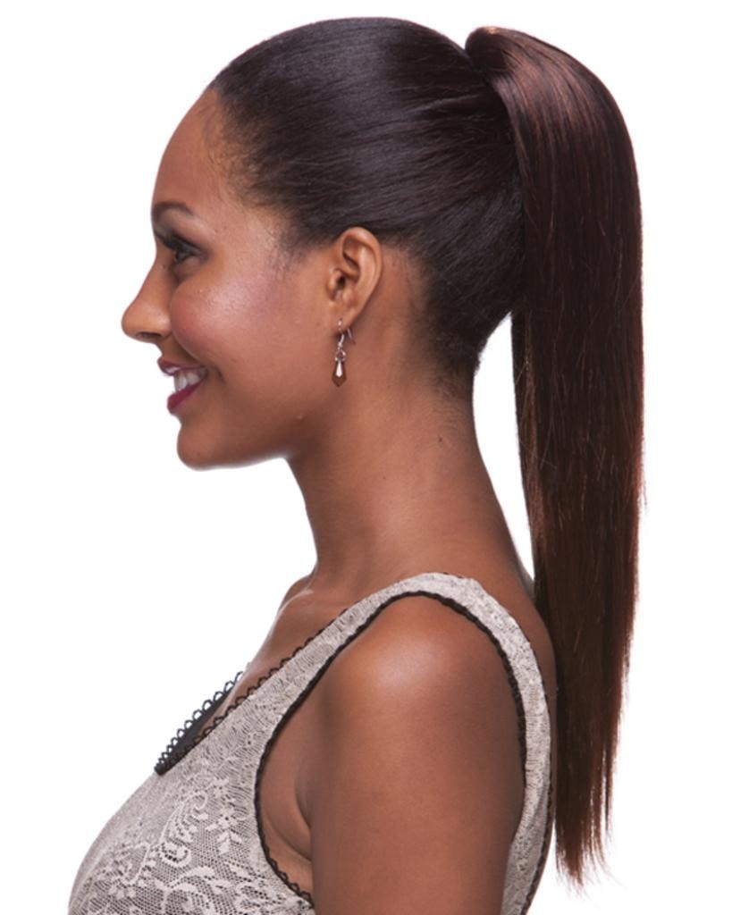 Sepia HP ESS - Medium Length Drawstring Straight Ponytail - MaxWigs