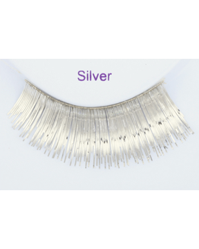 Sepia Metallic Silver Eyelash - MaxWigs