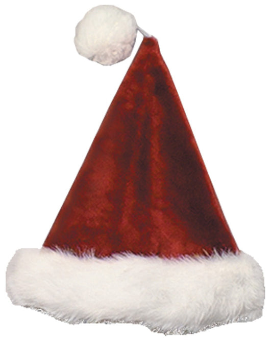 Santa Hat Burgundy Velvet