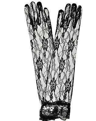 Gloves Black Lace Elbow
