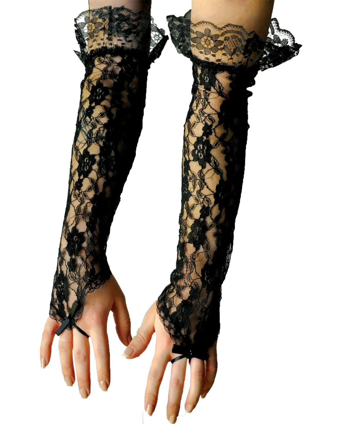 Gloves Black Lace Fingerless