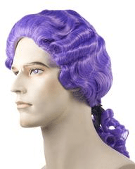Lacey Costume Bargain Colonial Man Washington 18th Century Revolutionary Pigtail Wig - MaxWigs Costume wig, theatre wig, theater wig, mens costume wig, cosplay wig, mens cosplay wig ,17th century wig, barrister wig, colonial wig, judge wig