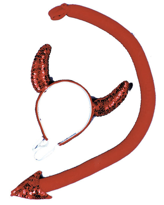 Devil Horn Tail Sequin Set