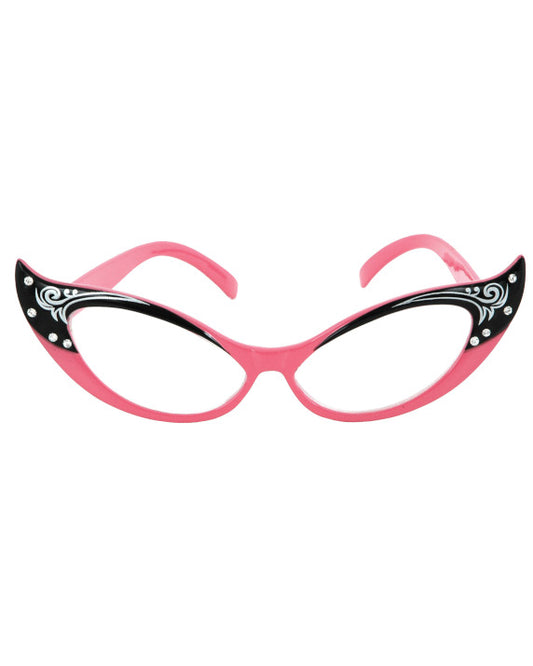 Glasses Vintage Cat Eyes Pink